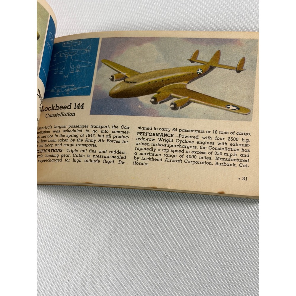 1943 Airplanes of the U.S.A. Whitman WWII Booklet – B-17 B-24 Mars - Picture 11 of 12